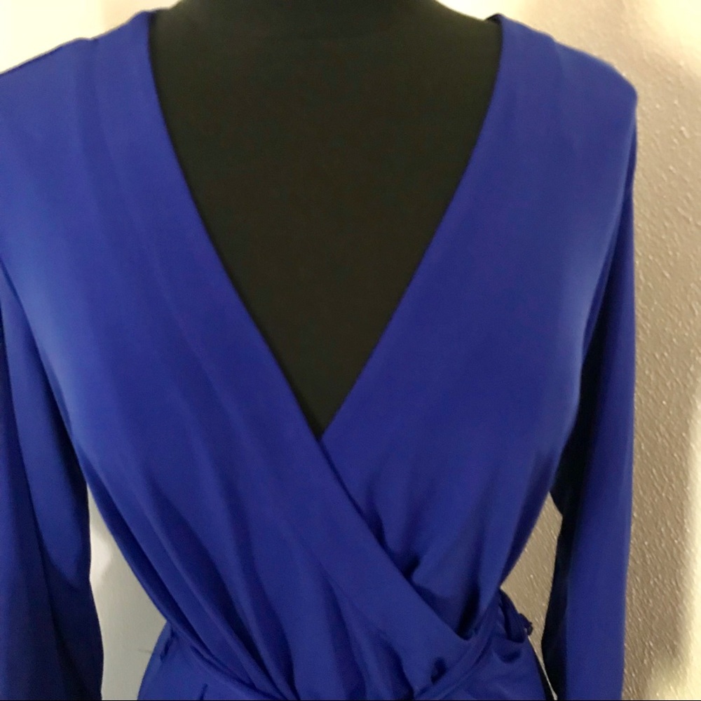 ABstudio Blue V-neck Dress. Size XL. - Picture 2 of 8
